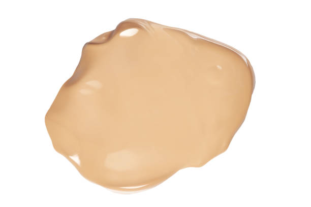 istock Matte smeared face make-up creme foundation sample on a white background, clipping path included 1140750445