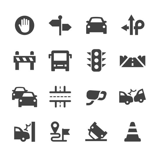 ilustrações, clipart, desenhos animados e ícones de ícones do tráfego-série do acme - dont walk signal