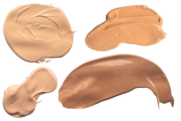 istock Foundation samples. Face make-up liquid and creme foundation samples collection, isolated on white background. Clipping paths included. 1140750881
