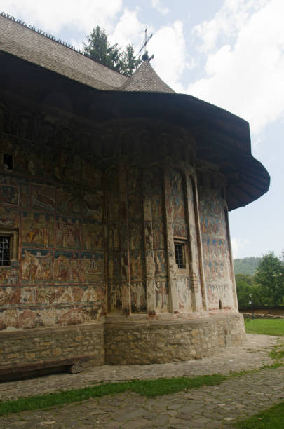 istock External fresco at Humorului monastery, Romania 1140752051