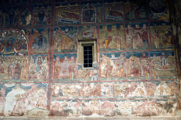 istock External fresco at Humorului monastery, Romania 1140752109