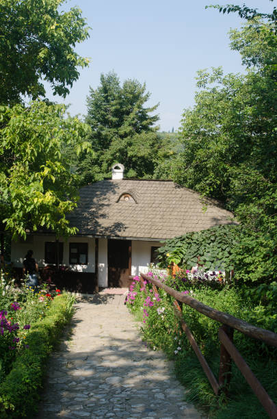 The Memorial House of Romanian writer Ion Creanga Iasi/Romania - July 28 2013: The Memorial House of Romanian writer Ion Creanga in Iasi, Romania. He called this house Bojdeuca (regional speech for tiny hut) moldavia photos stock pictures, royalty-free photos & images