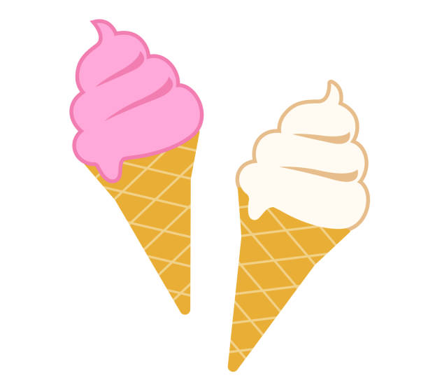 illustrations, cliparts, dessins animés et icônes de icône de crème douce - soft serve ice cream