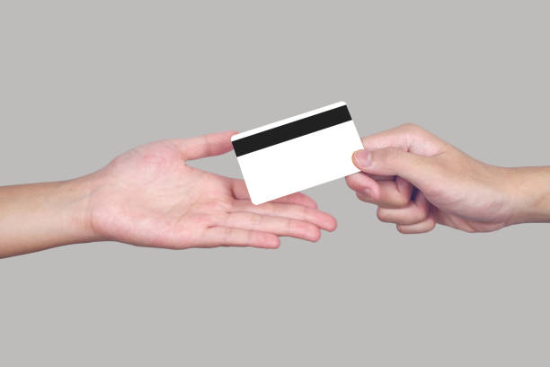 istock Credit card or debit card in hand,E money concept. 1140756090