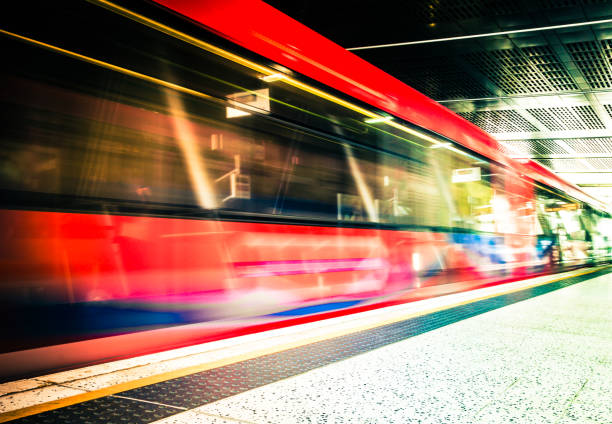 istock Motion Blur of Speeding Underground Train in London, UK 1140759686