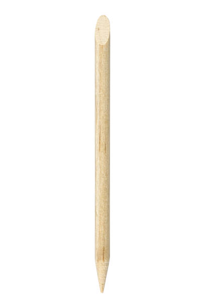 istock Bamboo wood cuticle pusher, isolated on white background, clipping path included 1140764407