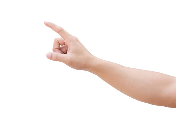 istock pointing finger isolated on white background with clipping path 1140765917