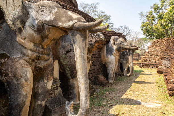 istock Elephant statues at Wat Phra Kaew temple 1140769657