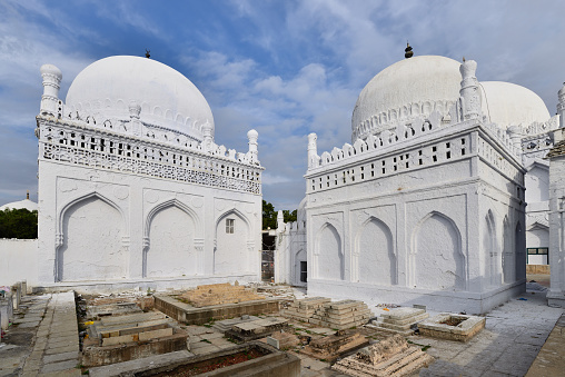 Muslim tombs in the Haft Gumbaz Complex, Santraswadi, Gulbarga, Karnataka