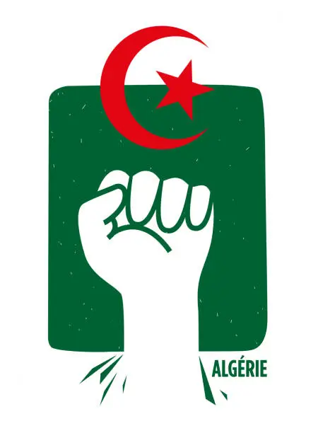 Vector illustration of Illustration of the movement in Algeria