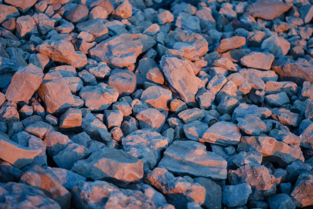 Nature background from stones in sunset light
