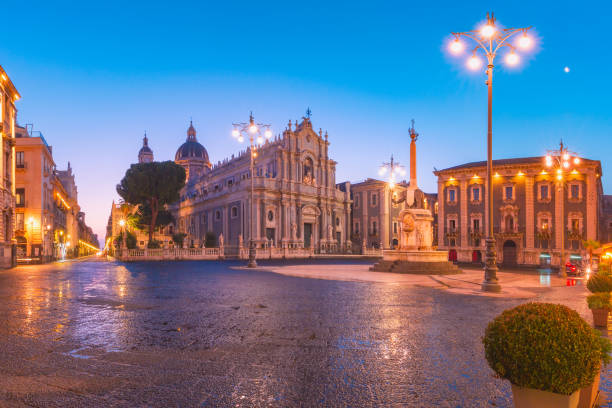 istock Catania Cathedral at night, Sicily, Italy 1140779681