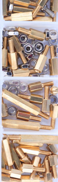 istock Brass Standoff Spacer Male and Female set in plastic container 1140786578