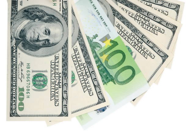 istock dollar and euro on white 1140786747