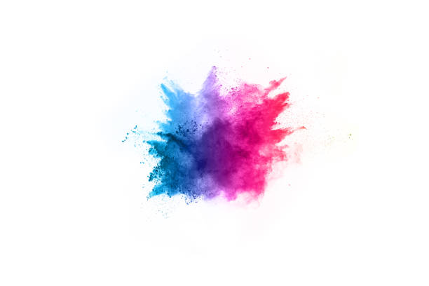istock abstract powder splatted background. Colorful powder explosion on white background 1140788313