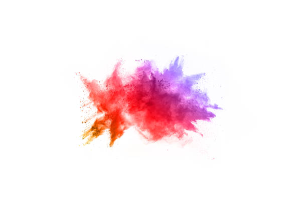 istock abstract powder splatted background. Colorful powder explosion on white background 1140788320
