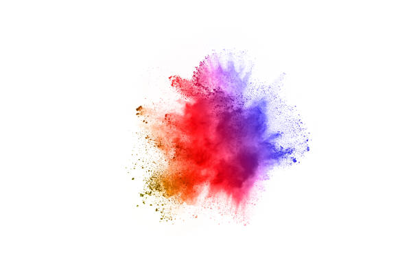 istock abstract powder splatted background. Colorful powder explosion on white background 1140788324