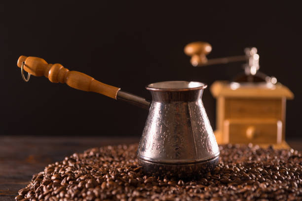 istock Container with long handle on top of coffee beans 1140788754