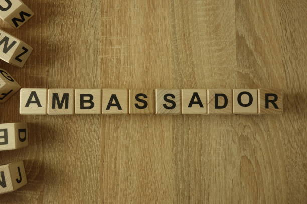 Ambassador word from wooden blocks Ambassador word from wooden blocks on desk consul photos stock pictures, royalty-free photos & images