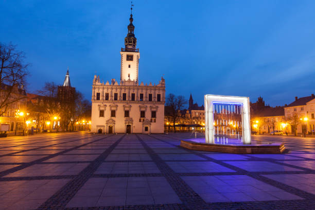 istock Chelmno City Hall at evening 1140792314