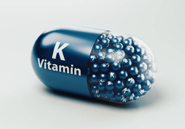 Vitamin pills or capsules stock photo