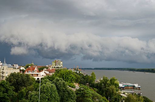 The storm in the spring time in Ruse, northern Bulgaria