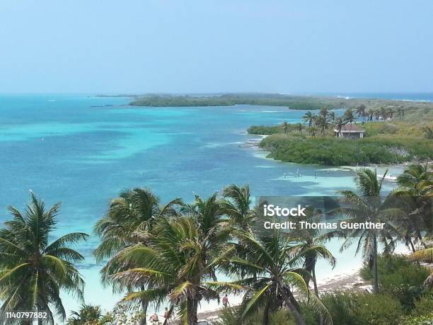 Nice View Over The Isla Contoy Stock Photo - Download Image Now - Contoy Island, Mexico, Above