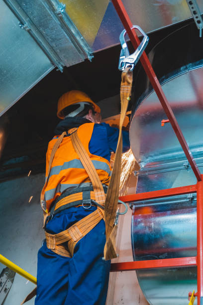 istock safety at work safety belt installation repairing process 1140800510