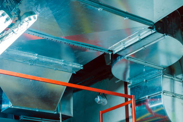 istock duct, ductwork, ventilation, air conditioning, industrial, modern, metallic 1140800530