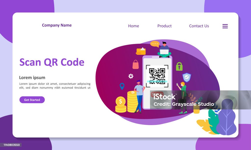 Qr Code Scanning Concept With People Scan Code Using Smartphone ...