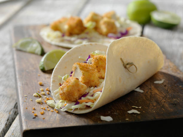 istock Breaded Tofu Tacos with a Peanut Ginger Sauce 1140807051