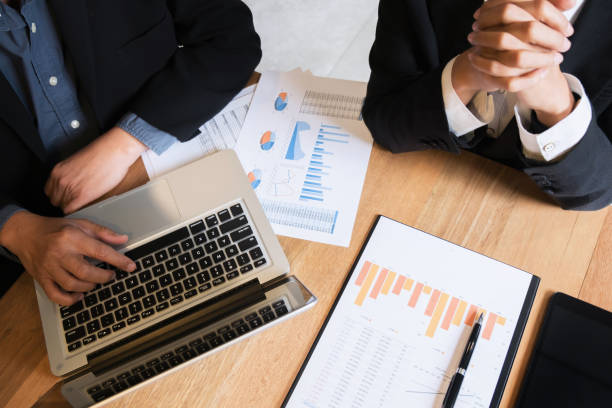 istock Business ceo executives meeting working with new project.discussion and analysis data, charts and valuation graph. 1140808148