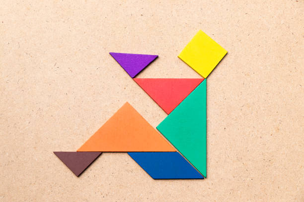 Tangram Sitting Figure Stock Photos, Pictures & Royalty-Free Images - iStock