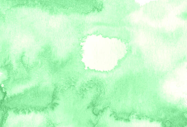 istock Light green watercolor frame with torn strokes and stripes. Abstract background for design 1140809593