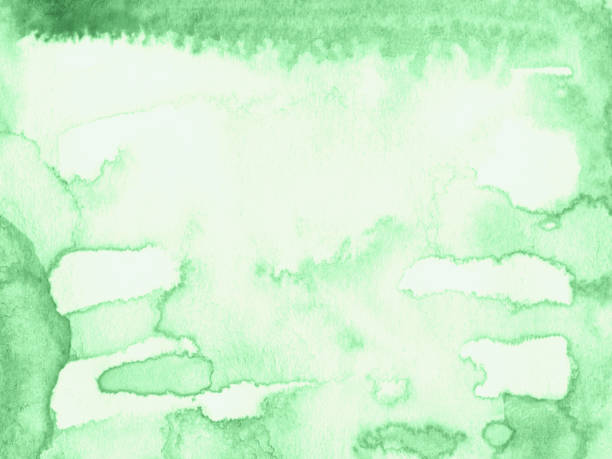istock Light green watercolor frame with torn strokes and stripes. Abstract background for design 1140809715