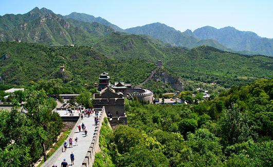 Panoramic view of the great wall of china