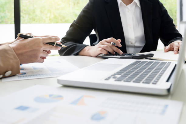 istock business financier audit working with laptop and data annual report 1140815060