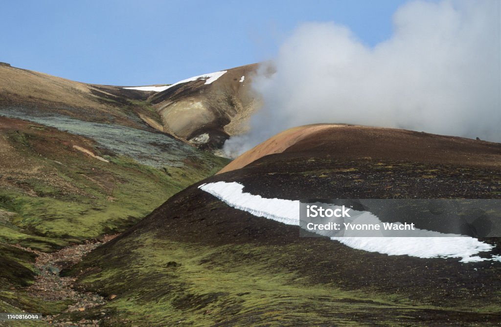 The landscape of Landmannalaugar Iceland Beauty In Nature Stock Photo