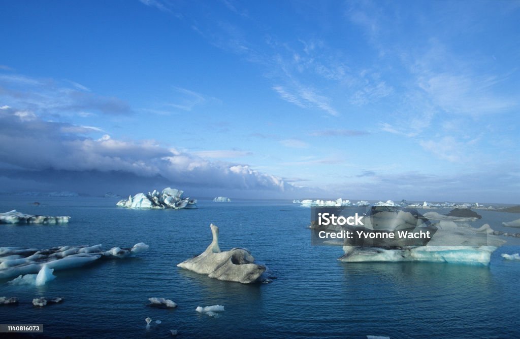 The icebergs of Jokulsarlon Iceland Beauty In Nature Stock Photo