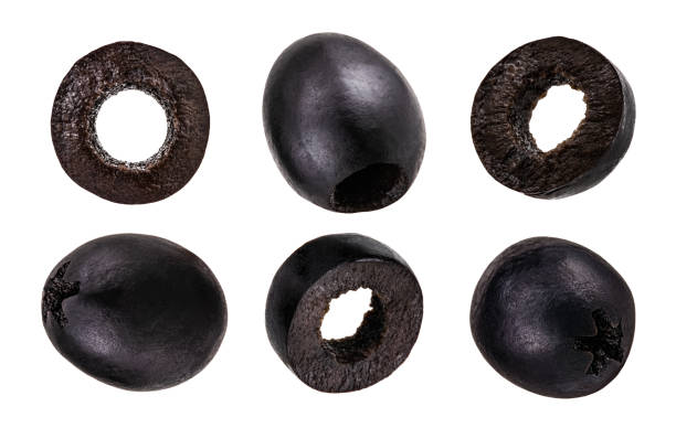 istock Black olives set isolated on white background. With clipping path. Collection 1140822113