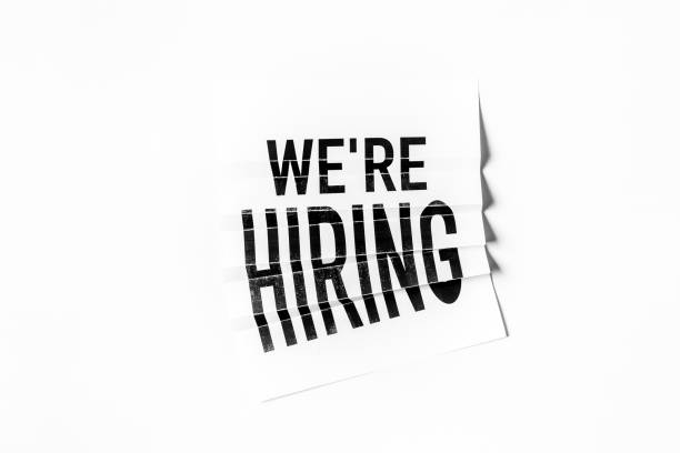 istock We are hiring text on paper folding placard with white background 1140823551