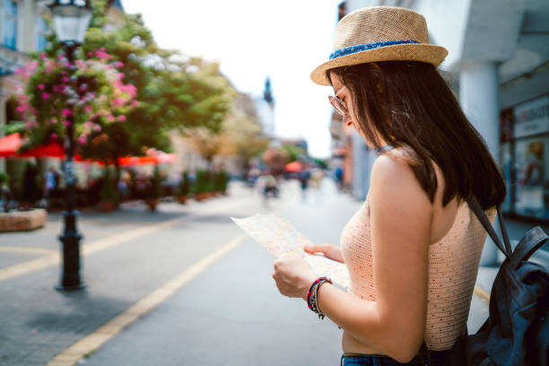 istock Female tourist exploring city 1140824792