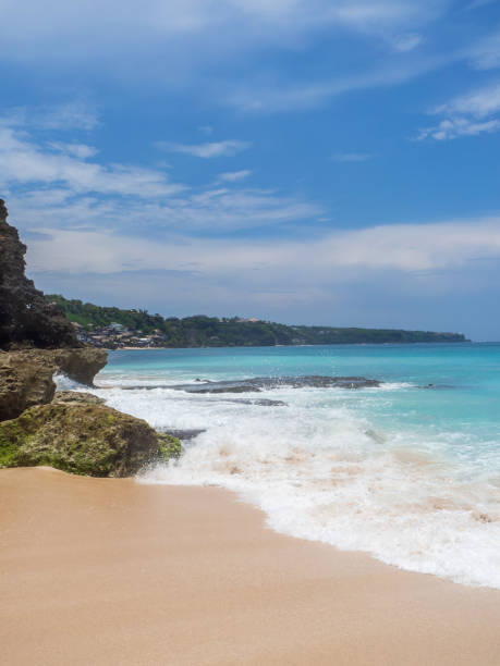 istock Waves beat on the stones with splashes. Bali. 1140824944