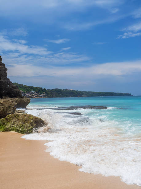 istock Waves beat on the stones with splashes. Bali. 1140827361