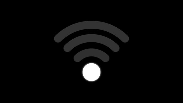 Wireless Icon Animation - Alpha Channel Apple Prores 4444 - Loop