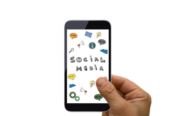 istock Social media marketing network communication mobile phone app 1140839798