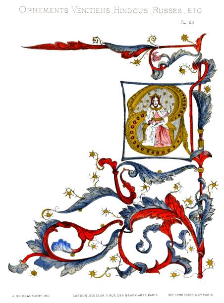 istock Letter from the Seneca manuscript in Vatican. From Venetian Ornaments 1883 1140842161