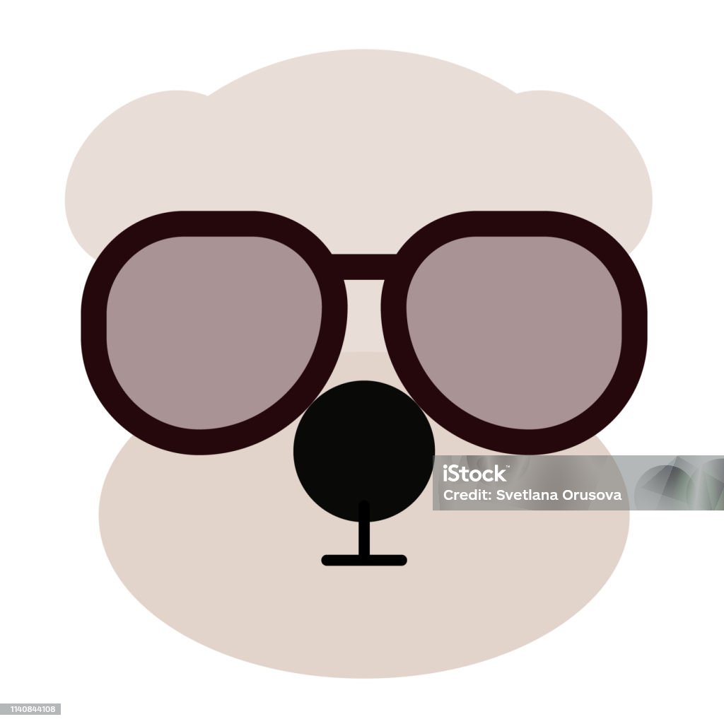 cool terrier dog wearing sunglasses simple art geometric illustration cool terrier dog wearing sunglasses simlple art geometric illustration. Icon, graphic symbol, part of image design . Dogs of different breeds Animal stock vector