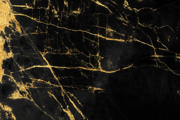 istock Black marble texture with gold pattern background design for cover book or brochure, poster or realistic business and design artwork. 1140847740