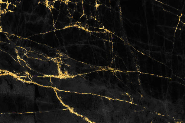 istock Black marble texture with gold pattern background design for cover book or brochure, poster or realistic business and design artwork. 1140848116